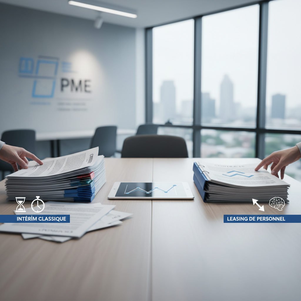 Lire la suite à propos de l’article Leasing de personnel vs Intérim classique : Quelle option pour votre PME ?